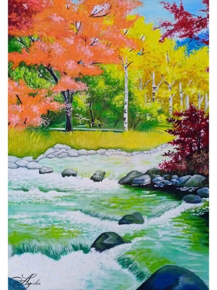 Autumn River painting
