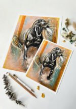 ''Black Horse'' Fine Art Print
