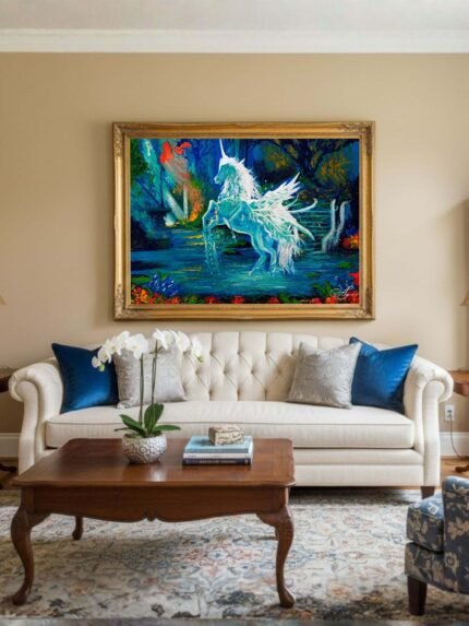 Celestial Unicorn of the Enchanted Forest