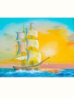 Ship Seascape Acrylic Painting