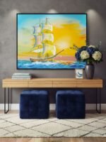 Ship Seascape Acrylic Painting