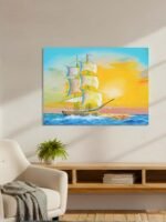 Ship Seascape Acrylic Painting