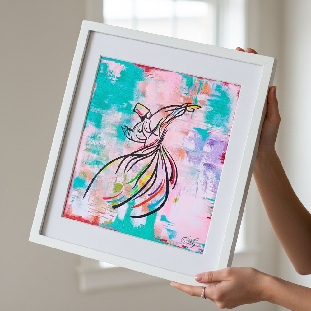Sufi Whirling Dervish Abstract Painting By Ayesha Art Gallery