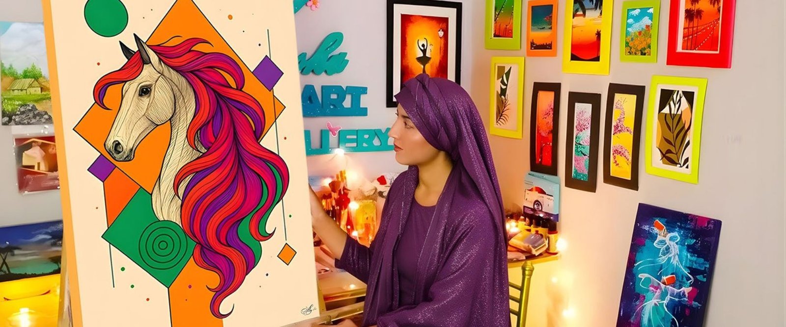 Ayesha Art Gallery Banner center