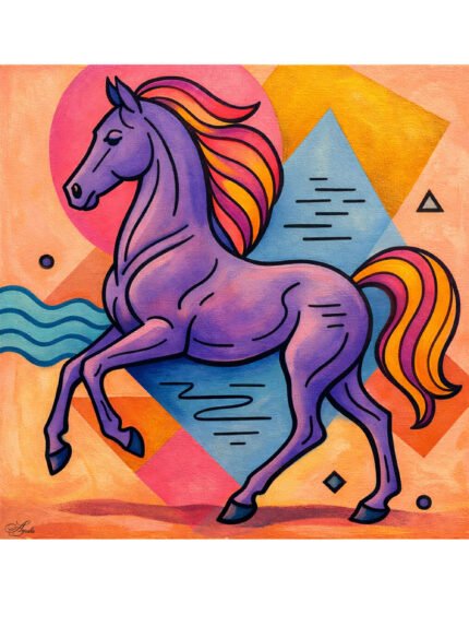 Vibrant Spirit Horse Painting by Ayesha Art Gallery