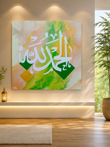 Alhamdulillah Calligraphy Abstract Painting