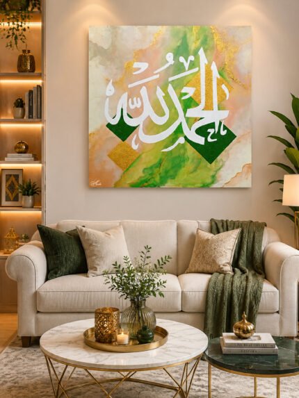 Alhamdulillah Calligraphy Abstract Painting